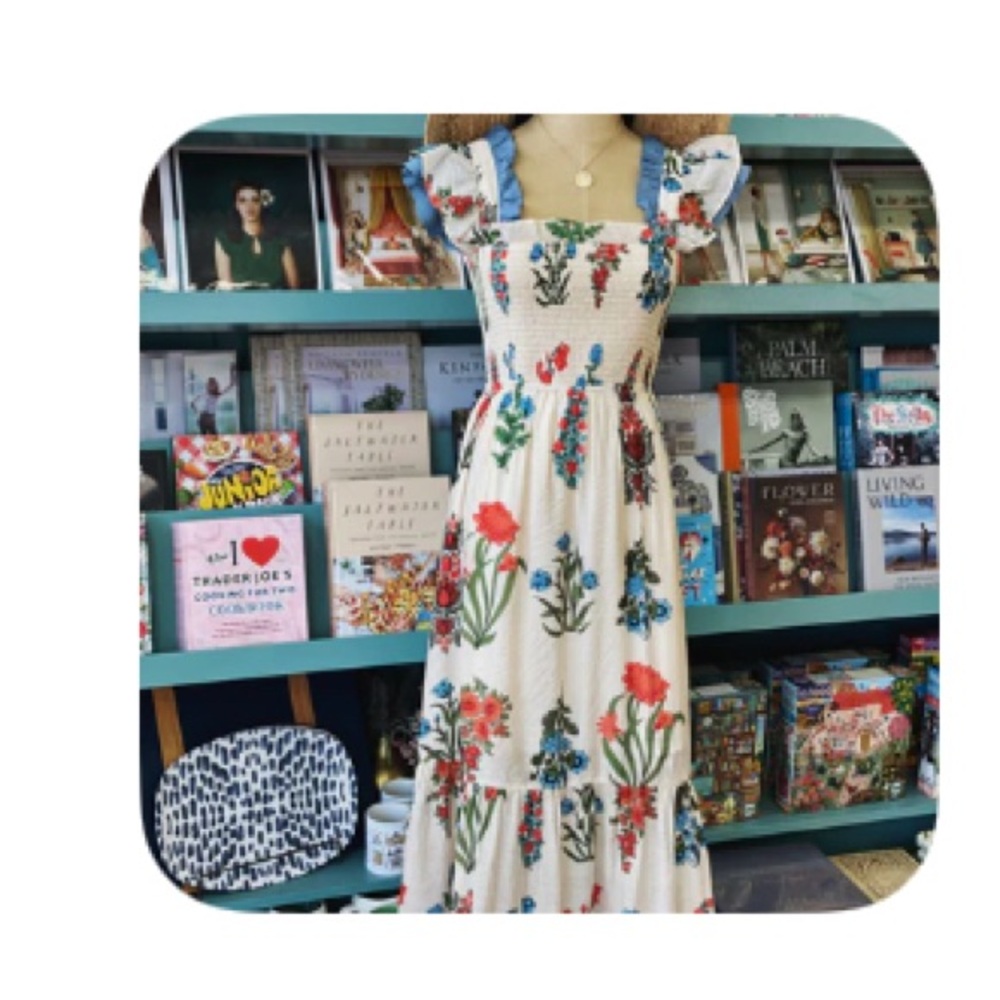 Floral Maxi Dress with Ruffle Sleeves